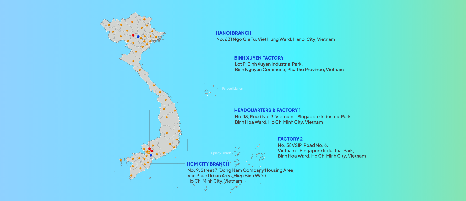 GS Battery Vietnam Map